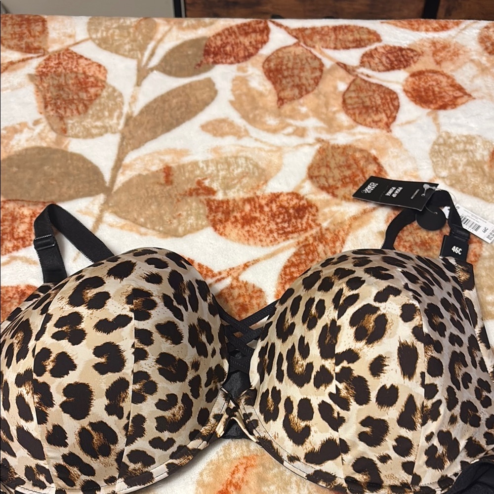 Torrid Leopard Print Bra with Black Accents